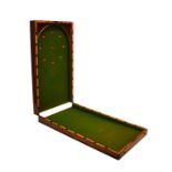 Late 19th Century mahogany cased folding bagatelle table (no accessories) Condition: