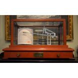 Late 20th Century Casella of London desktop barograph in a mahogany finish case Condition: