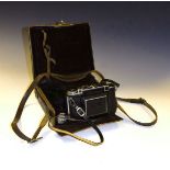 Cameras - Vintage Zeiss Ikon Super Ikonta camera with filters in a brown leather case Condition: