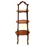 Edwardian mahogany three tier cake stand Condition: