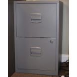 Metal two drawer filing cabinet Condition: