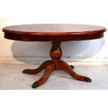 Reproduction mahogany oval coffee table Condition: