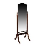 Early 20th Century walnut cheval mirror Condition: