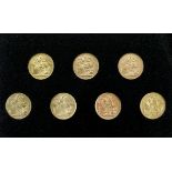 Gold Coins - The Complete Queen Victoria Jubilee Head Sovereign Collection comprising: seven '