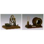 Two vintage educational electric models comprising: a bipolar electric motor having 105mm brass