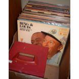 Records - Quantity of LP's and 45's mainly late 20th Century popular music Condition: