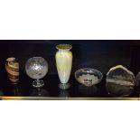 Five pieces of late 20th Century decorative glass Condition: