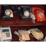 Six various 20th Century plastic telephones Condition: