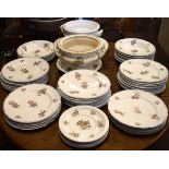 Large quantity of late 19th/early 20th Century bone china tableware having transfer printed