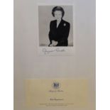 Autographs - Margaret Thatcher - Signed photograph and a compliments slip from The House of Lords,