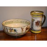 Royal Doulton Series Ware bowl decorated with the Bayeux Tapestry pattern, together with a similar