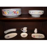 Collection of Poole pottery hand painted floral decoration Condition: