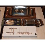 Quantity of 1960's/70's stainless steel platters etc Condition: