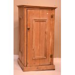 Late 19th/early 20th Century pine cupboard fitted one door Condition: