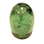 19th Century Nailsea type green glass dump with internal foliate decoration Condition: