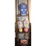 Quantity of Oriental vases, bowls etc Condition: