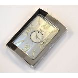 Modern Dunhill chrome cased quartz desk clock Condition: