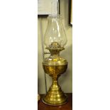 Early 20th Century brass oil lamp Condition: