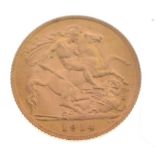 Gold Coin - George V half sovereign, 1914 Condition: