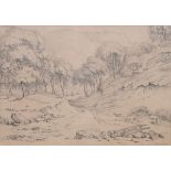 Attributed to Sir Edgar McCulloch - Pencil study - St Vincents Rocks, framed and glazed Condition: