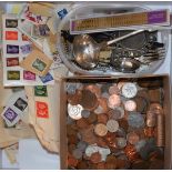 Quantity of various coins, stamps and miscellaneous items Condition: