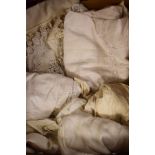 Small quantity of linen clothing etc Condition: