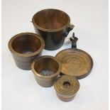 Set of nine 19th Century brass bucket weights, 1/4oz - 3lb Condition: