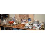 Large quantity of decorative ceramics, glass, ornaments etc (one shelf) Condition: