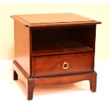 Stag Minstrel mahogany finish bedside chest fitted one drawer Condition: