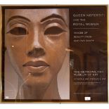 Poster print advertising the Metropolitan Museum of Art - Queen Nefertiti Exhibition 1996/97 and a