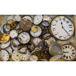 Quantity of vintage pocket watch movements/dials etc Condition: