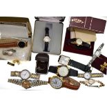 Quantity of various ladies and gentlemens wristwatches Condition: