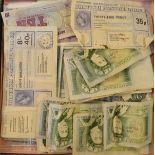 Bank notes - Collection of various British and world bank notes and postal orders Condition: