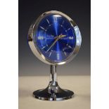 1970's period Wesclox 'Big Ben' chrome cased alarm clock with blue dial Condition: