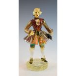 Venetian glass figure of an 18th Century gentleman Condition: