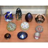 Collection of Perthshire and other glass paperweights Condition: