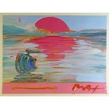 Peter Max (American b.1937) - Mixed Media - Acrylic and colour lithograph - American 500 Sunset,