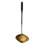 Swedish silver gilt toddy ladle having ebonised handle, hallmarked for 1809 Condition: