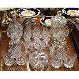 Quantity of good quality cut table glass, decanter etc Condition:
