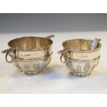 Victorian silver cream jug and sugar bowl, London 1898, approx 9.9oz Condition: