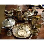 Small quantity of silver plated hollow ware etc Condition: