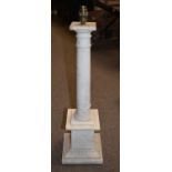 Late 19th/early 20th Century white marble classical design table lamp Condition: