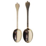 Pair of Victorian Britannia standard silver trefoil spoons, London 1900, approx 4.2oz Condition: