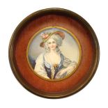 20th Century printed portrait miniature within a brass frame Condition: