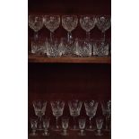 Waterford Lismore pattern cut crystal part suite of table glass Condition: