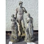 Three garden figures Condition: