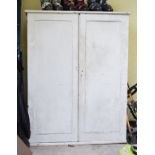 Late 19th/early 20th Century painted pine two door cupboard Condition: