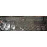 Quantity of good quality modern cut and other table glass Condition: