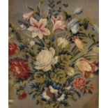 19th Century needlepoint picture - Still life with flowers, in a rosewood frame Condition: