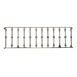 Victorian metal architectural window rail having floral decoration, 131cm wide Condition: Please see